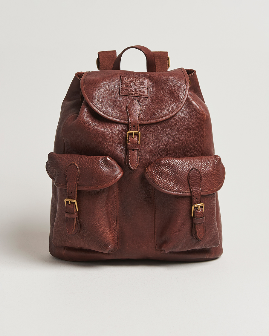 Mies | Polo Ralph Lauren Washed Heritage Leather Backpack British Tan | Polo Ralph Lauren | Washed Heritage Leather Backpack British Tan