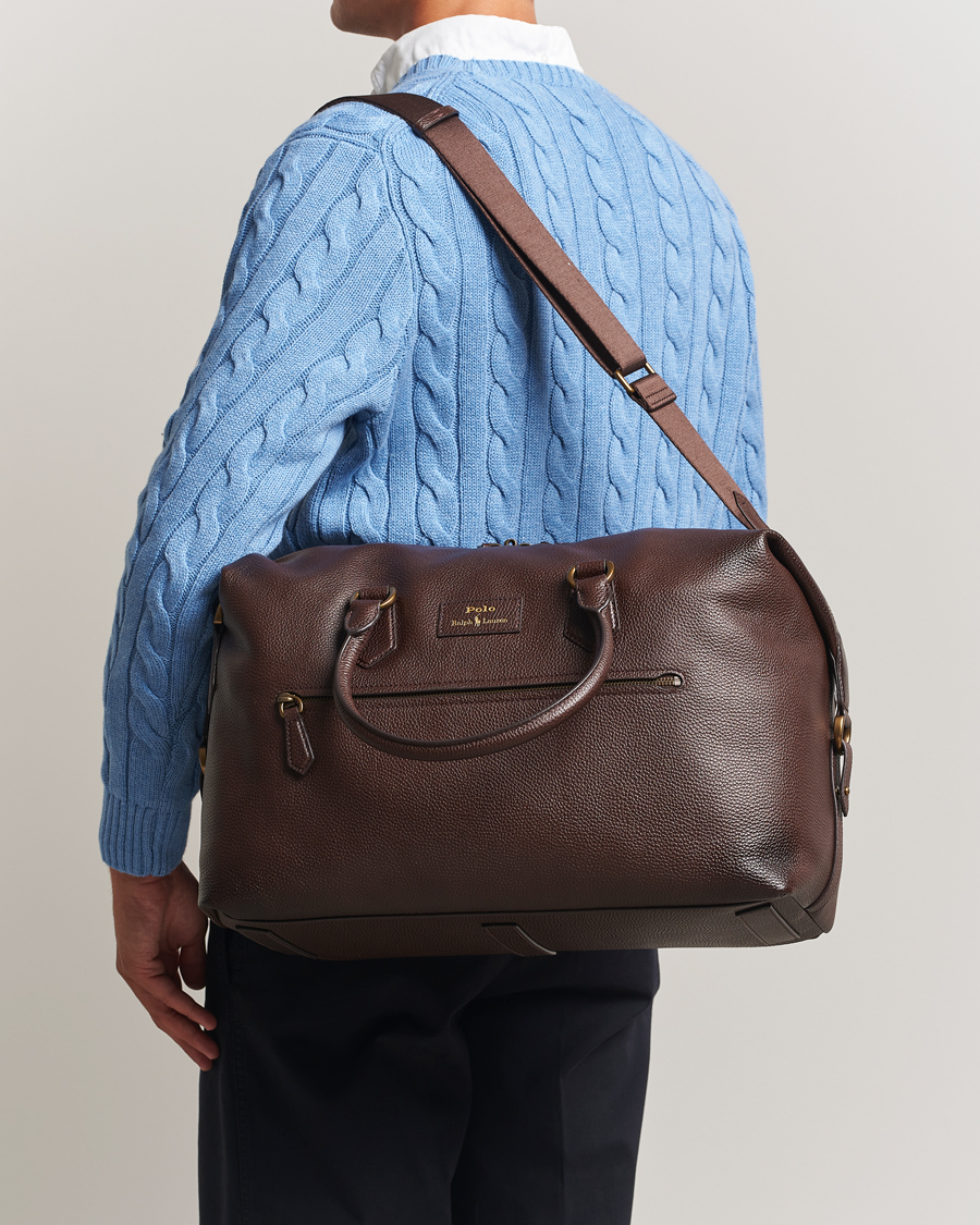 Mies | Laukut | Polo Ralph Lauren | Polo Ralph LaurenPebble Leather Duffle BagDark Brown