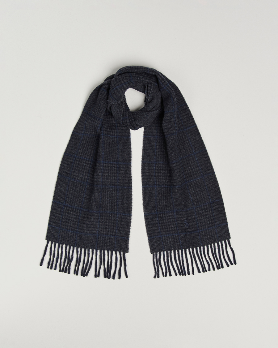 Mies | Kaulaliinat | Polo Ralph Lauren | Wool Blend Scarf Navy Check
