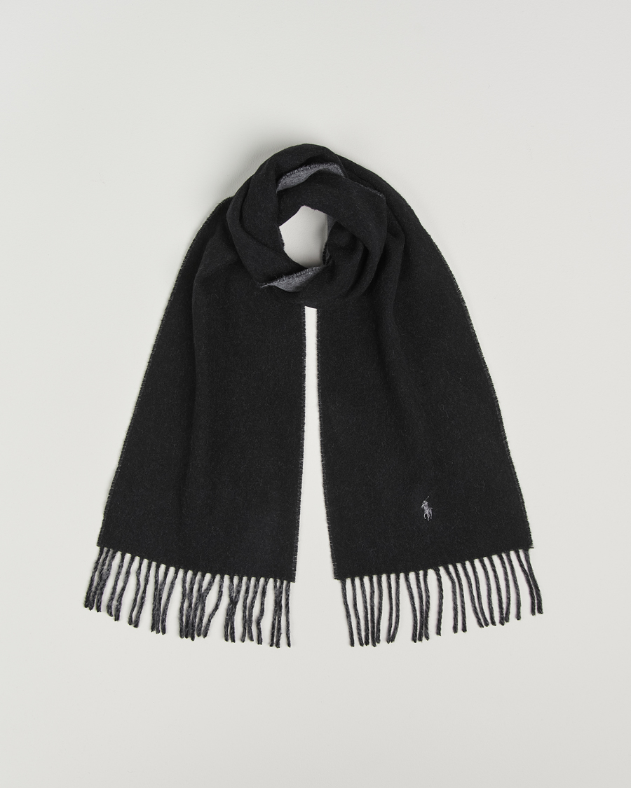 Mies | Kaulaliinat | Polo Ralph Lauren | Reversible Wool Scarf Polo Black/Grey