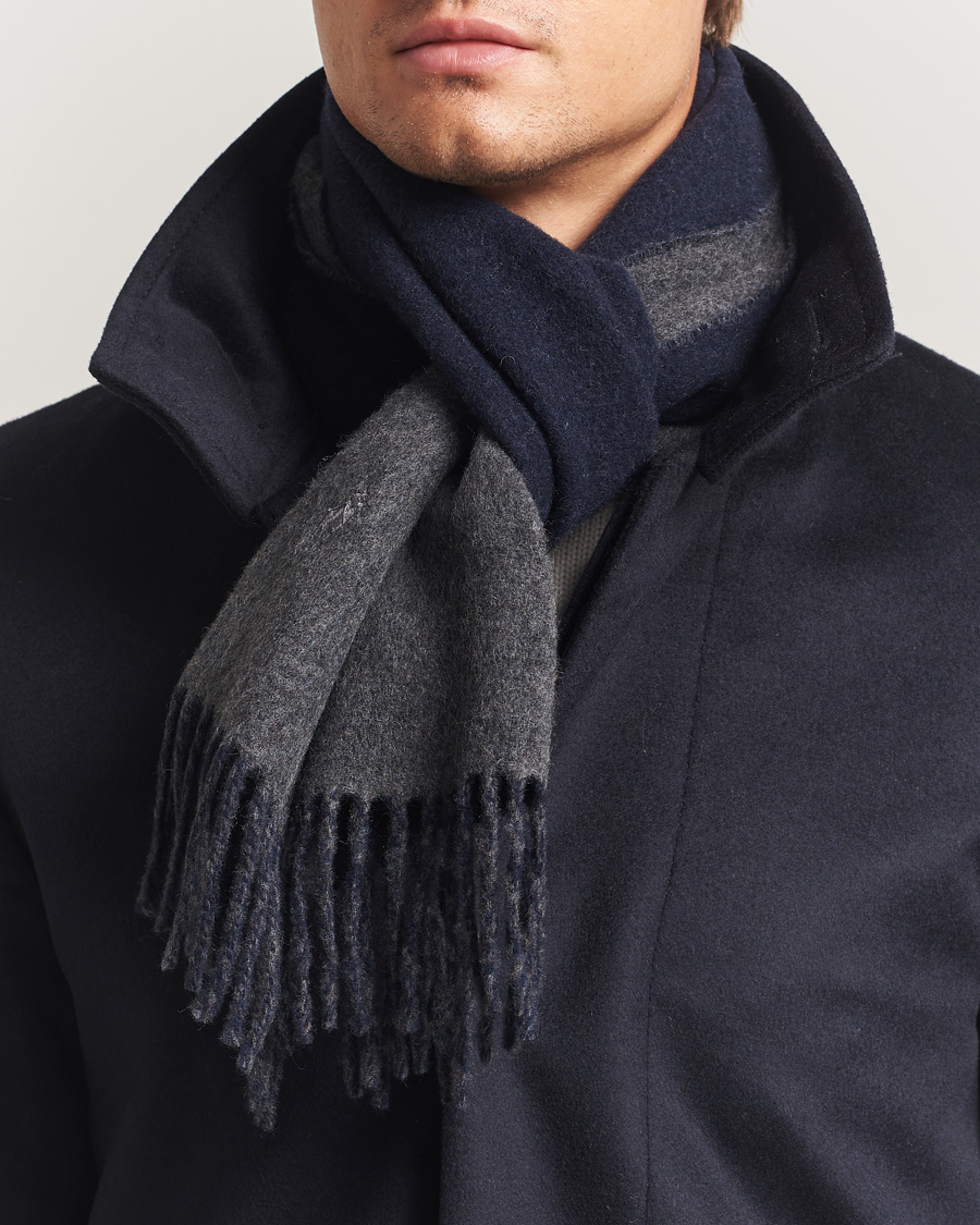 Mies | Polo Ralph Lauren Reversible Wool Scarf Navy/Charcoal | Polo Ralph Lauren | Reversible Wool Scarf Navy/Charcoal