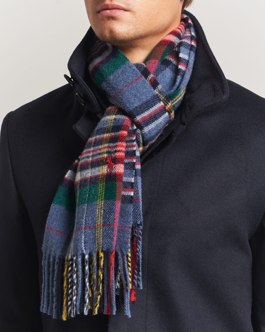 Mies | Polo Ralph Lauren Classic Wool Scarf Blue Multi | Polo Ralph Lauren | Classic Wool Scarf Blue Multi