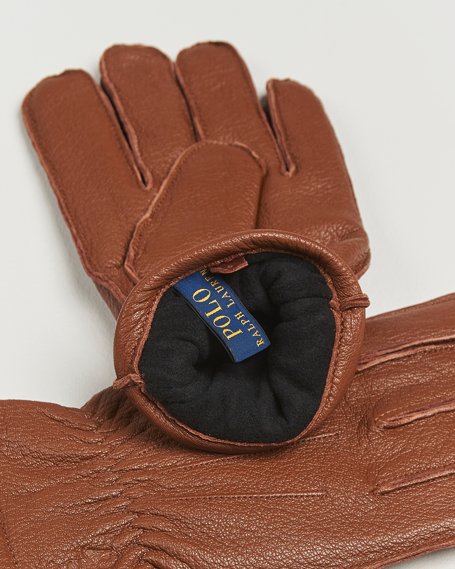Mies | Käsineet | Polo Ralph Lauren | Full Grain Leather Gloves Caramel