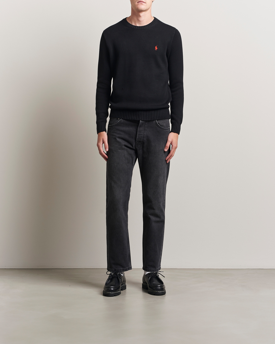 Mies | Puserot | Polo Ralph Lauren | Cotton Crew Neck Sweater Polo Black