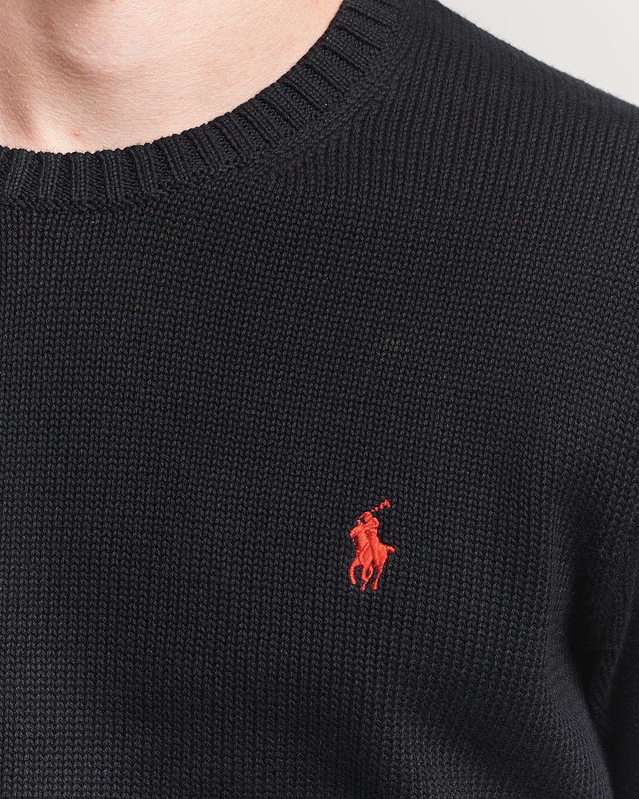 Mies | Puserot | Polo Ralph Lauren | Cotton Crew Neck Sweater Polo Black