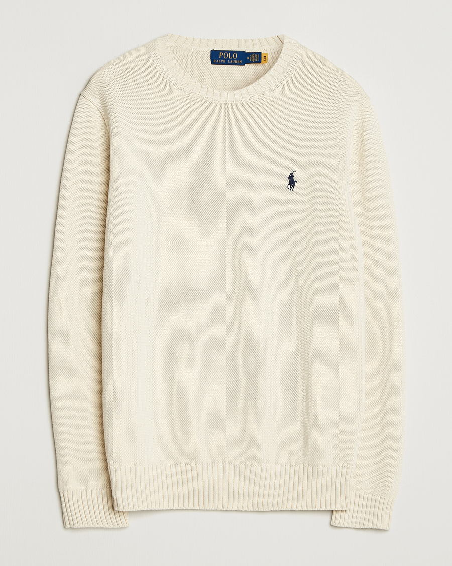 Mies | Puserot | Polo Ralph Lauren | Cotton Crew Neck Sweater Andover Cream