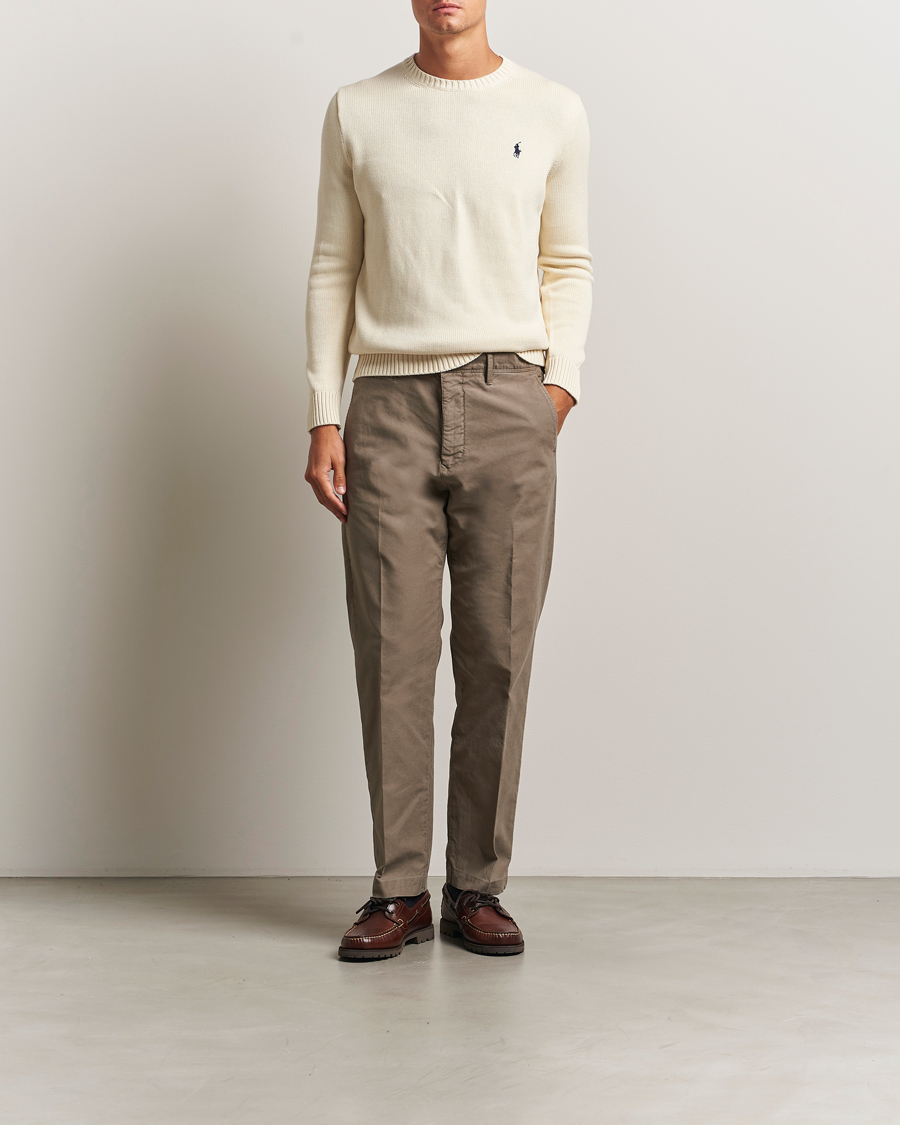 Mies | Puserot | Polo Ralph Lauren | Cotton Crew Neck Sweater Andover Cream