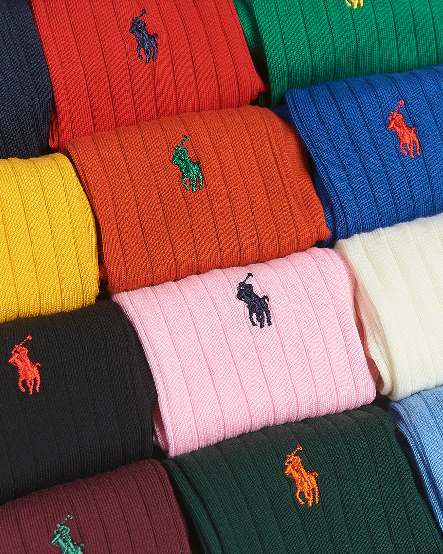 Mies | Alusvaatteet | Polo Ralph Lauren | 12-Pack Egyptian Rib Cotton Crew Socks Multicolor