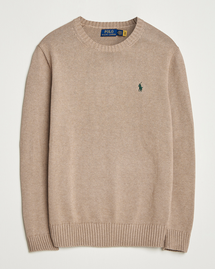 Mies | Puserot | Polo Ralph Lauren | Cotton Crew Neck Sweater Bronze Melange