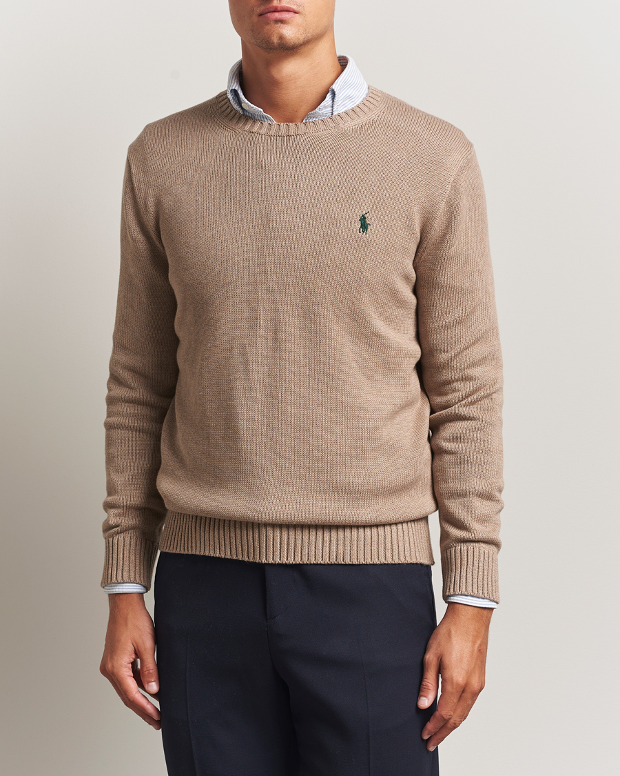 Mies | Puserot | Polo Ralph Lauren | Cotton Crew Neck Sweater Bronze Melange