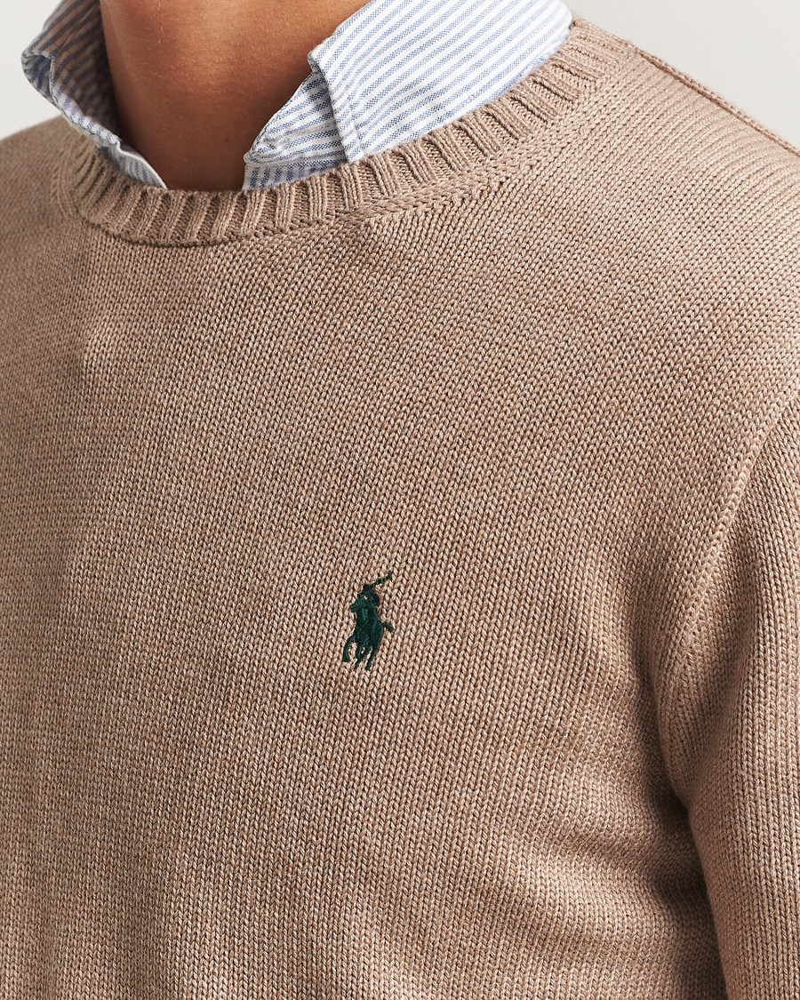 Mies | Puserot | Polo Ralph Lauren | Cotton Crew Neck Sweater Bronze Melange