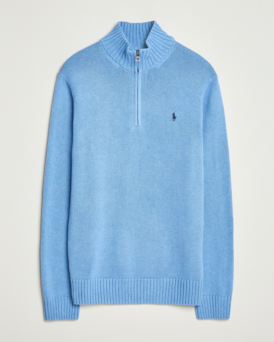 Mies | Puserot | Polo Ralph Lauren | Cotton Pullover Half Zip Soft Royal Heather
