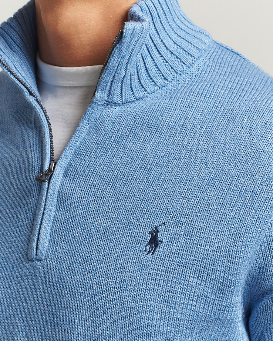 Mies | Puserot | Polo Ralph Lauren | Cotton Pullover Half Zip Soft Royal Heather