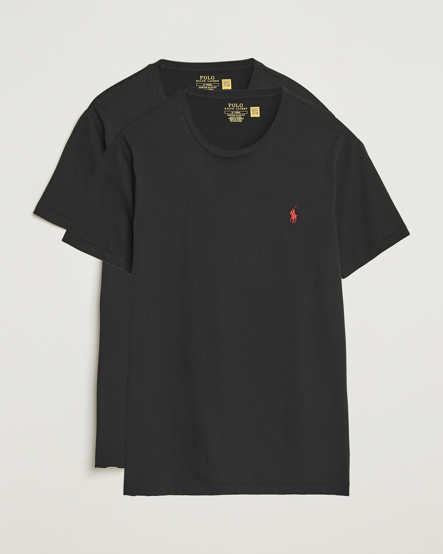 Mies | T-paidat | Polo Ralph Lauren | 2-Pack Crew Neck T-Shirt Black