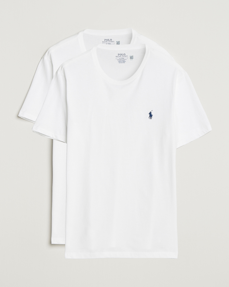 Mies | T-paidat | Polo Ralph Lauren | 2-Pack Crew Neck T-Shirt White