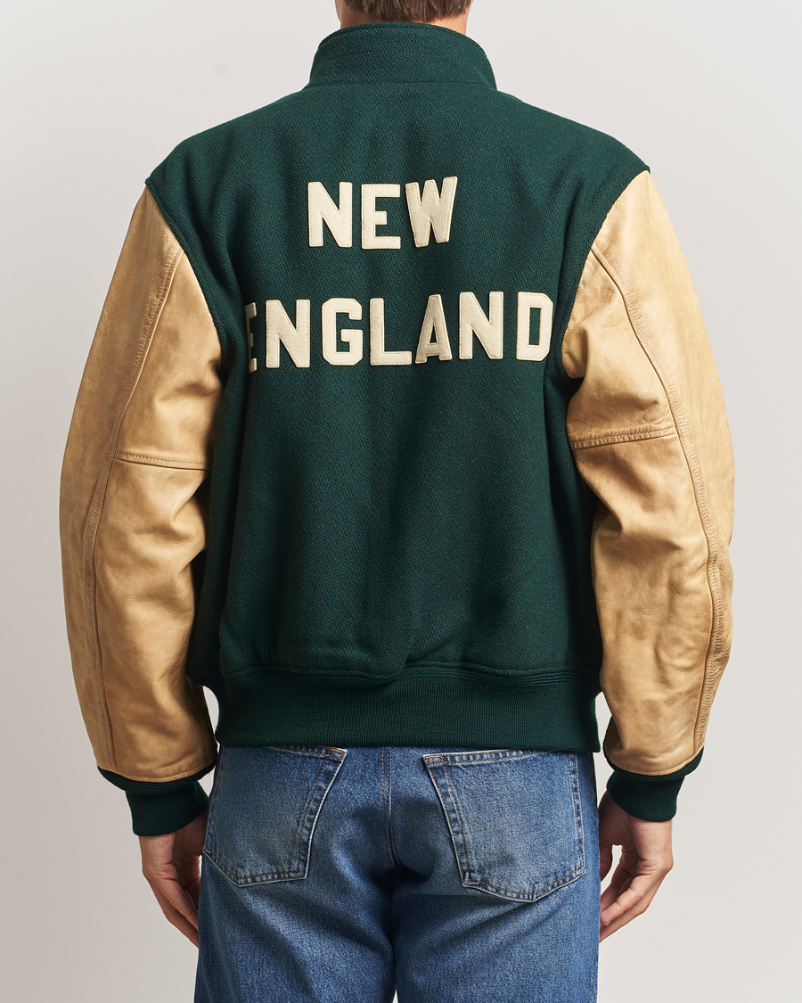 Mies | Takit | Polo Ralph Lauren | Varsity Wool/Leather Bomber Jacket Churchill Green