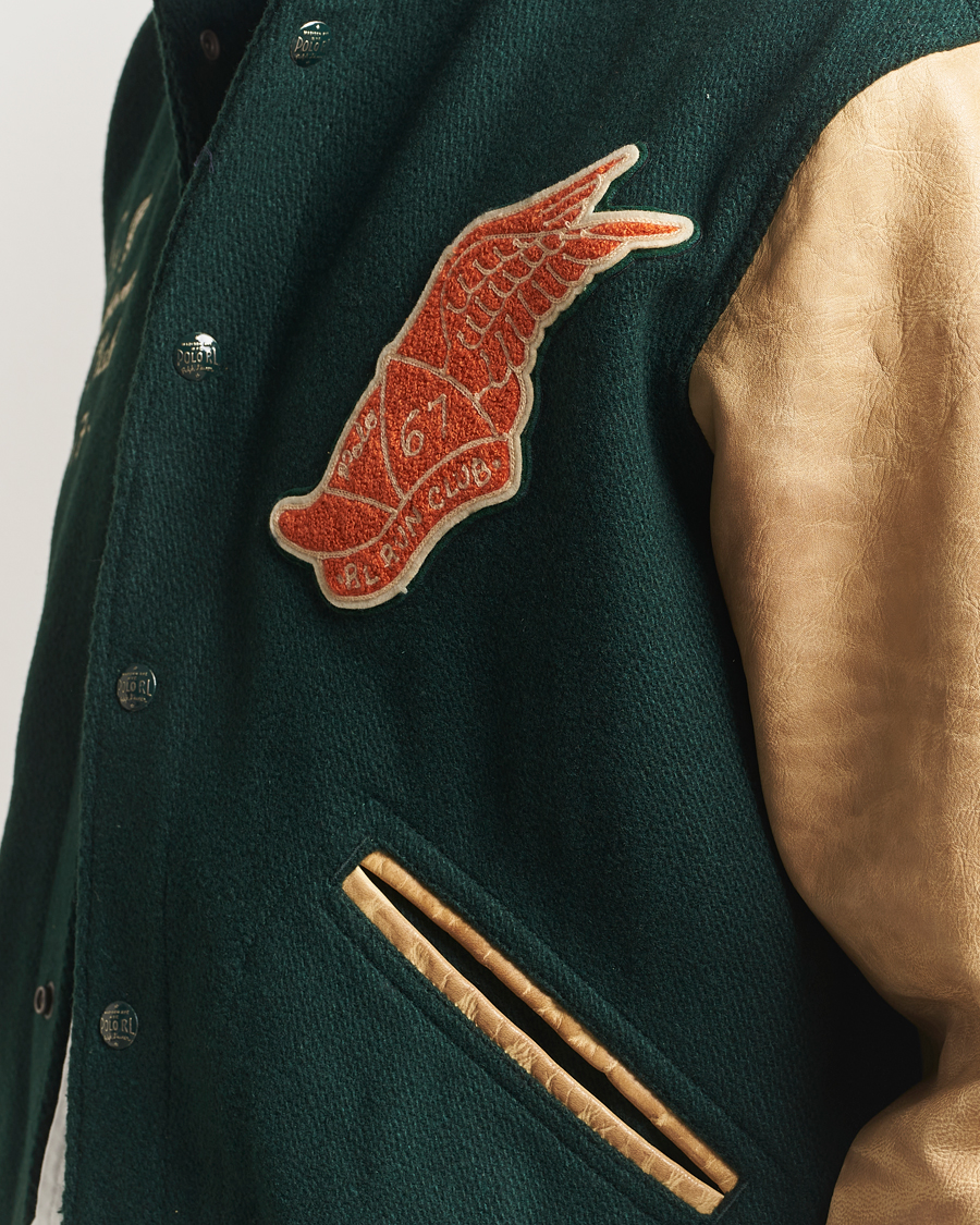 Mies | Takit | Polo Ralph Lauren | Varsity Wool/Leather Bomber Jacket Churchill Green