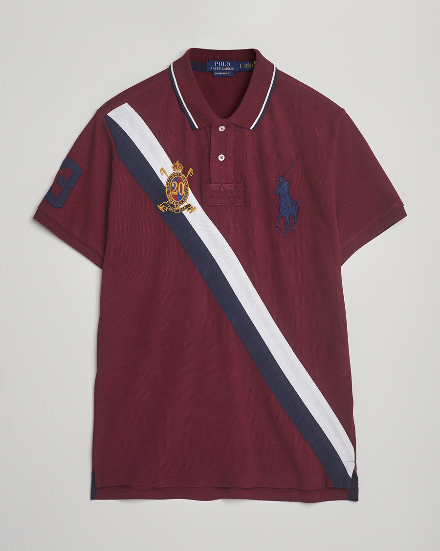 Mies | Pikeet | Polo Ralph Lauren | Diagonal Stripe Big Pony Polo Classic Wine