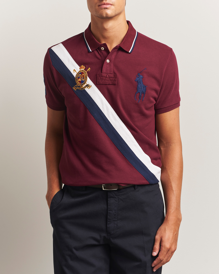 Mies | Pikeet | Polo Ralph Lauren | Diagonal Stripe Big Pony Polo Classic Wine