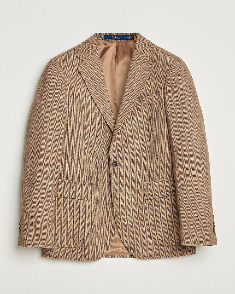 Mies | Pikkutakit | Polo Ralph Lauren | Single Breasted Herringbone Sportcoat Brown/Tan