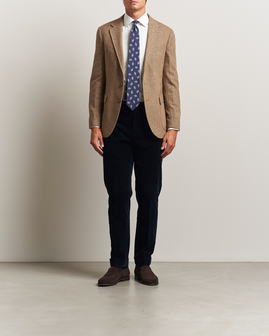 Mies | Pikkutakit | Polo Ralph Lauren | Single Breasted Herringbone Sportcoat Brown/Tan