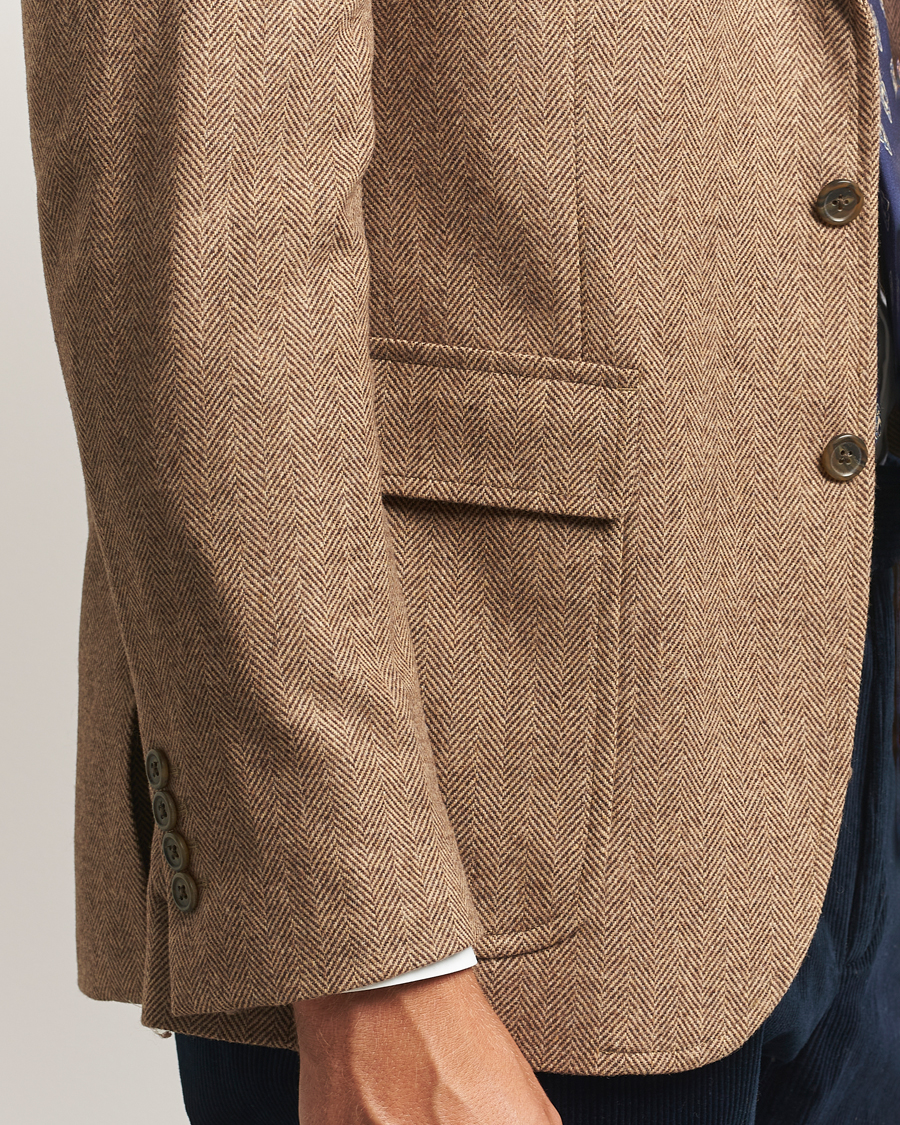 Mies | Pikkutakit | Polo Ralph Lauren | Single Breasted Herringbone Sportcoat Brown/Tan