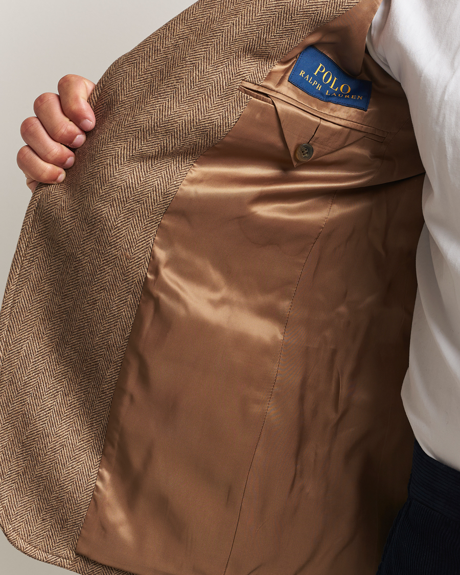 Mies | Pikkutakit | Polo Ralph Lauren | Single Breasted Herringbone Sportcoat Brown/Tan