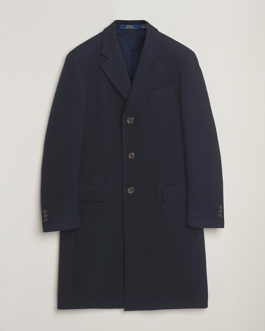 Mies | Takit | Polo Ralph Lauren | Single Breasted Melton Coat Navy