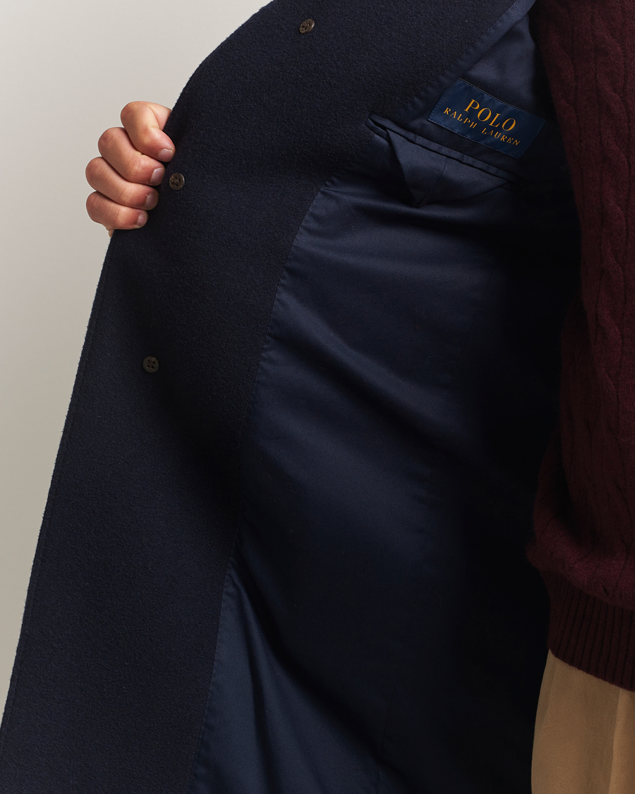 Mies | Takit | Polo Ralph Lauren | Single Breasted Melton Coat Navy