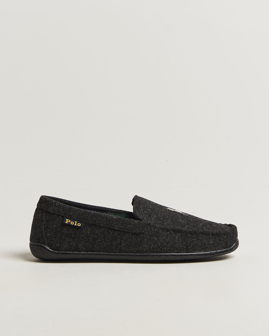 Mies | Sandaalit ja tohvelit | Polo Ralph Lauren | Brenan Wool Slipper Black/Cream