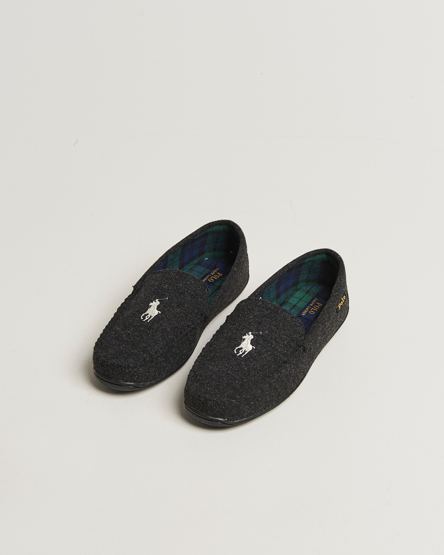 Mies | Sandaalit ja tohvelit | Polo Ralph Lauren | Brenan Wool Slipper Black/Cream