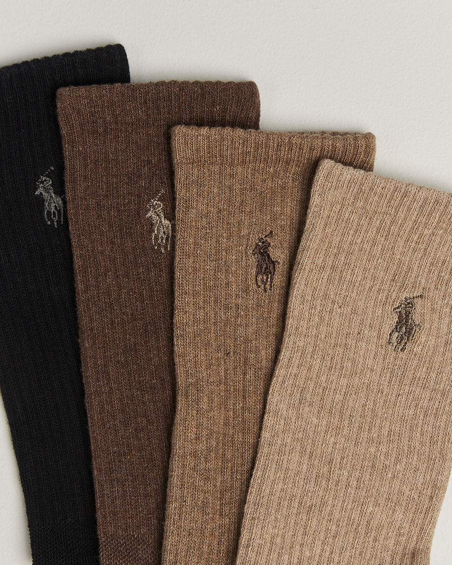 Mies | Alusvaatteet | Polo Ralph Lauren | 6-Pack Cotton Rib Sock Brown Assorted