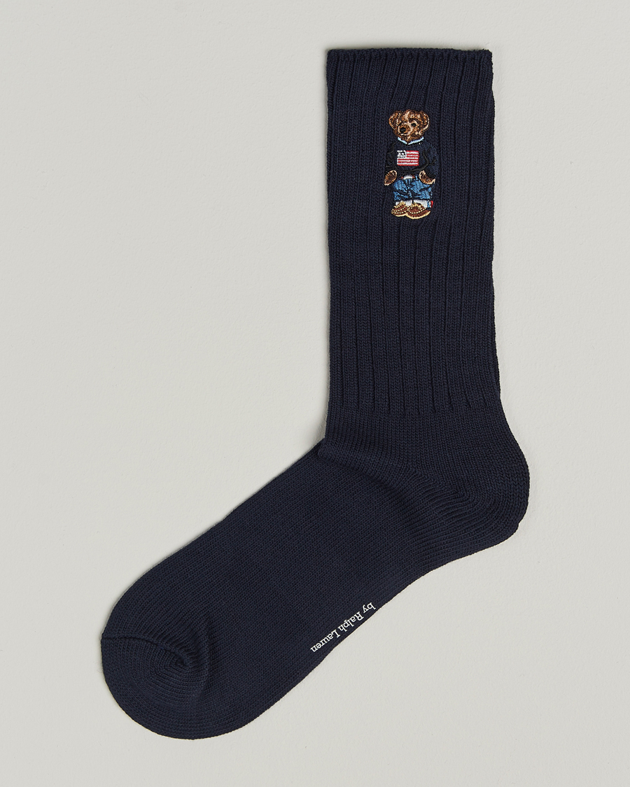 Mies | Alusvaatteet | Polo Ralph Lauren | Embroidered Bear Crew Sock Navy