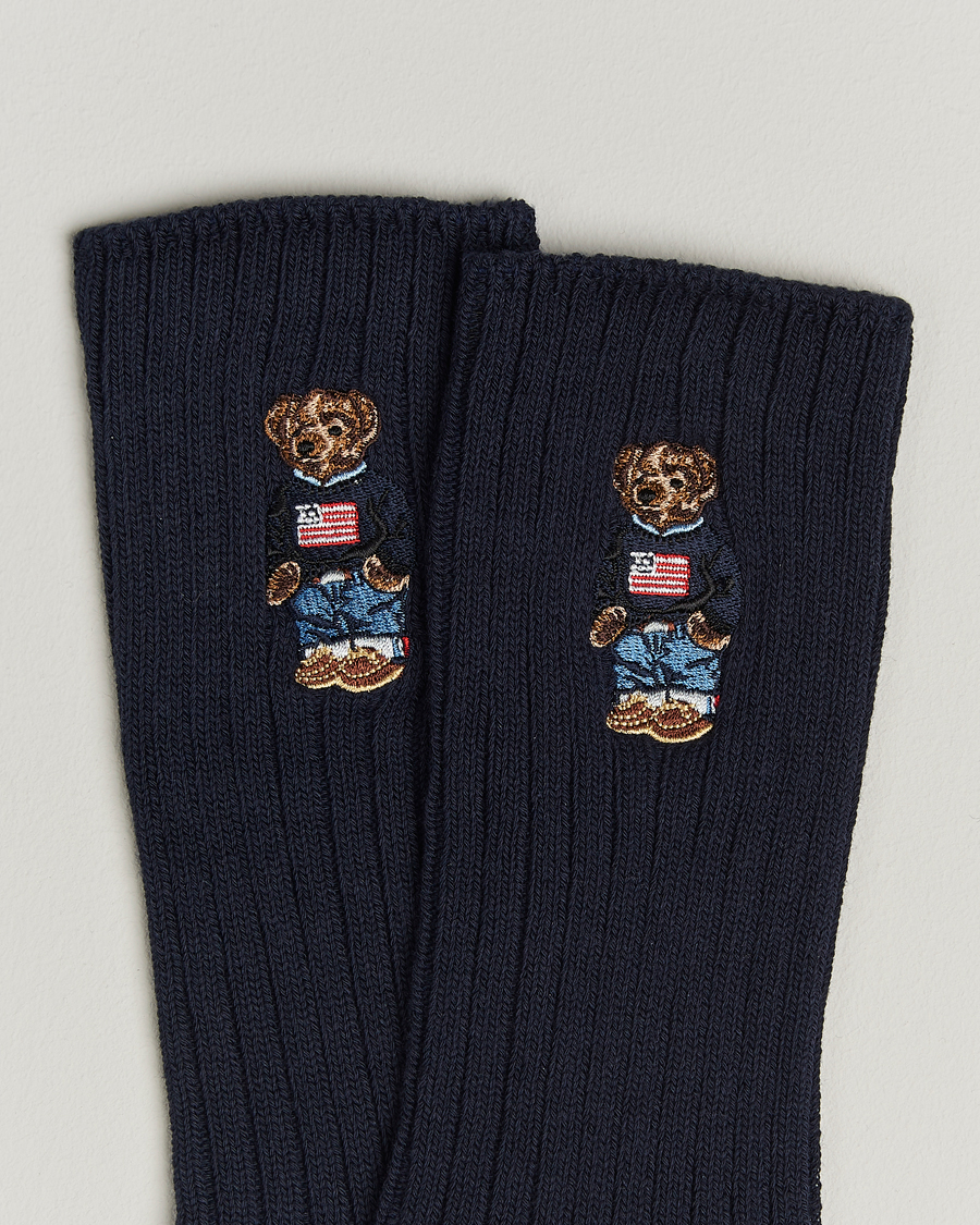 Mies | Alusvaatteet | Polo Ralph Lauren | Embroidered Bear Crew Sock Navy