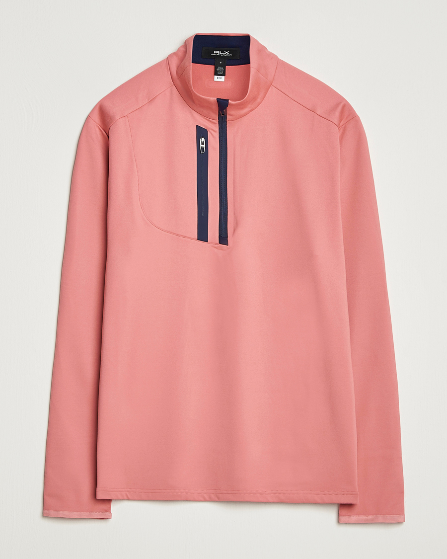 Mies | Golfvaatteet | RLX Ralph Lauren | Luxury Jersey Half Zip Desert Rose