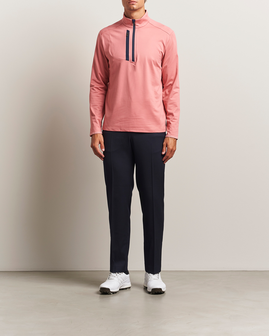 Mies | Golfvaatteet | RLX Ralph Lauren | Luxury Jersey Half Zip Desert Rose