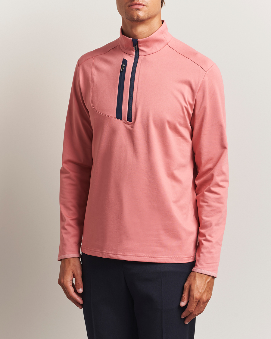 Mies | Golfvaatteet | RLX Ralph Lauren | Luxury Jersey Half Zip Desert Rose