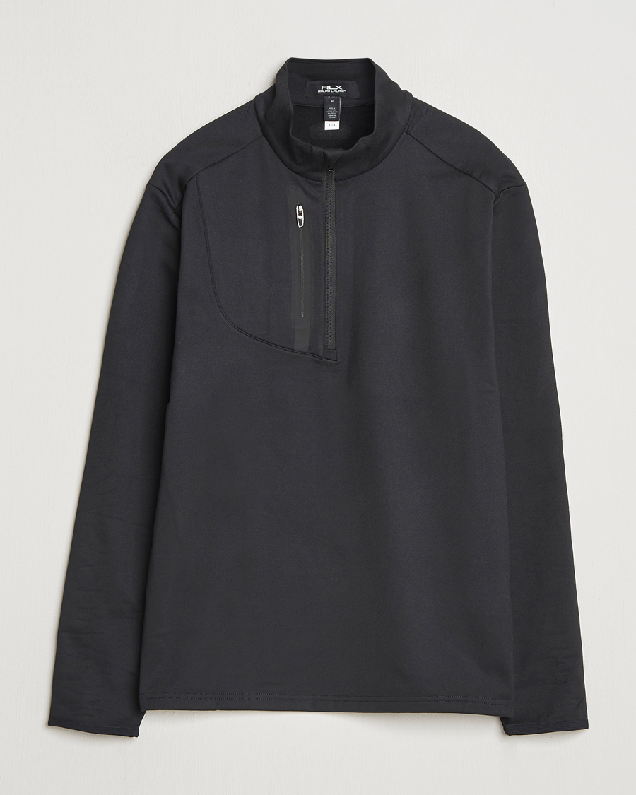 Mies | Puserot | RLX Ralph Lauren | Luxury Jersey Half Zip Polo Black