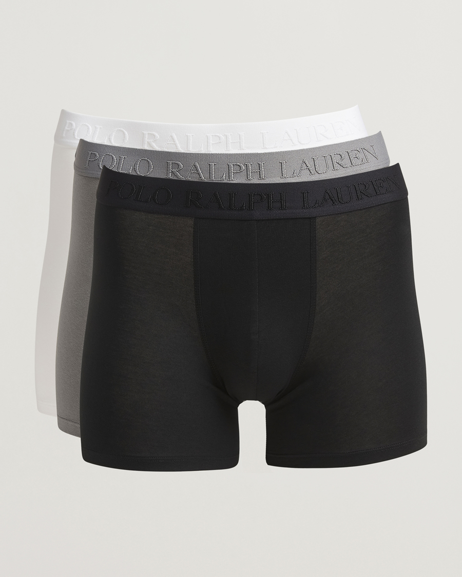 Mies | Alusvaatteet | Polo Ralph Lauren | 3-Pack Boxer Briefs Black/Grey/White
