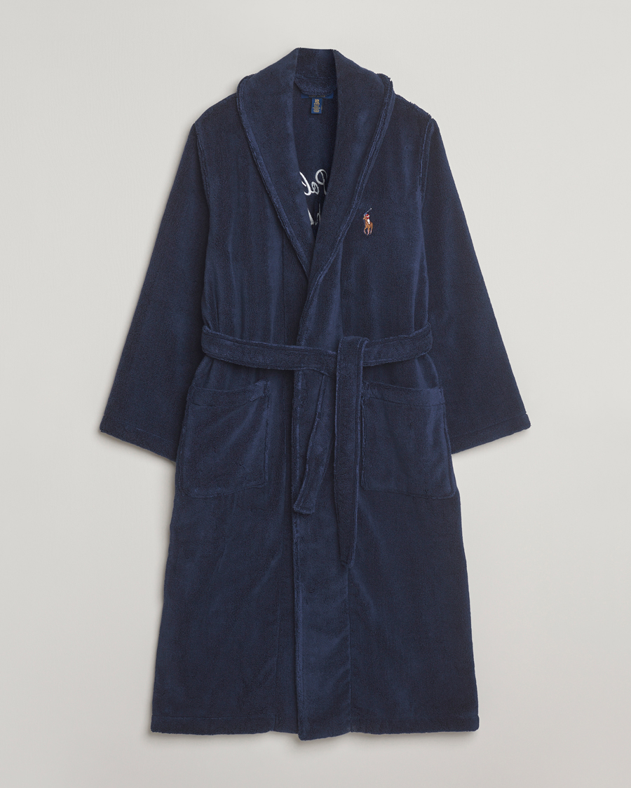 Mies | Yöpuvut ja kylpytakit | Polo Ralph Lauren | Cotton Terry Logo Robe Cruise Navy