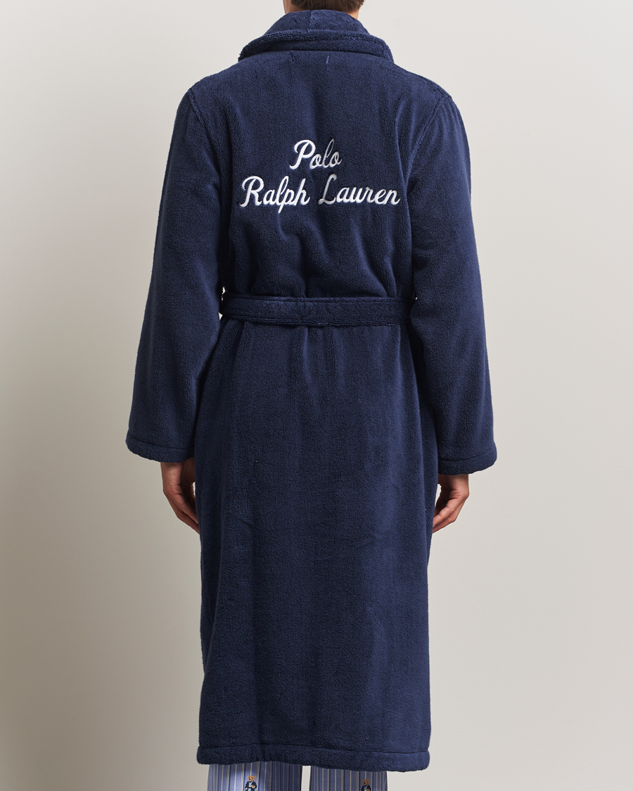 Mies | Yöpuvut ja kylpytakit | Polo Ralph Lauren | Cotton Terry Logo Robe Cruise Navy