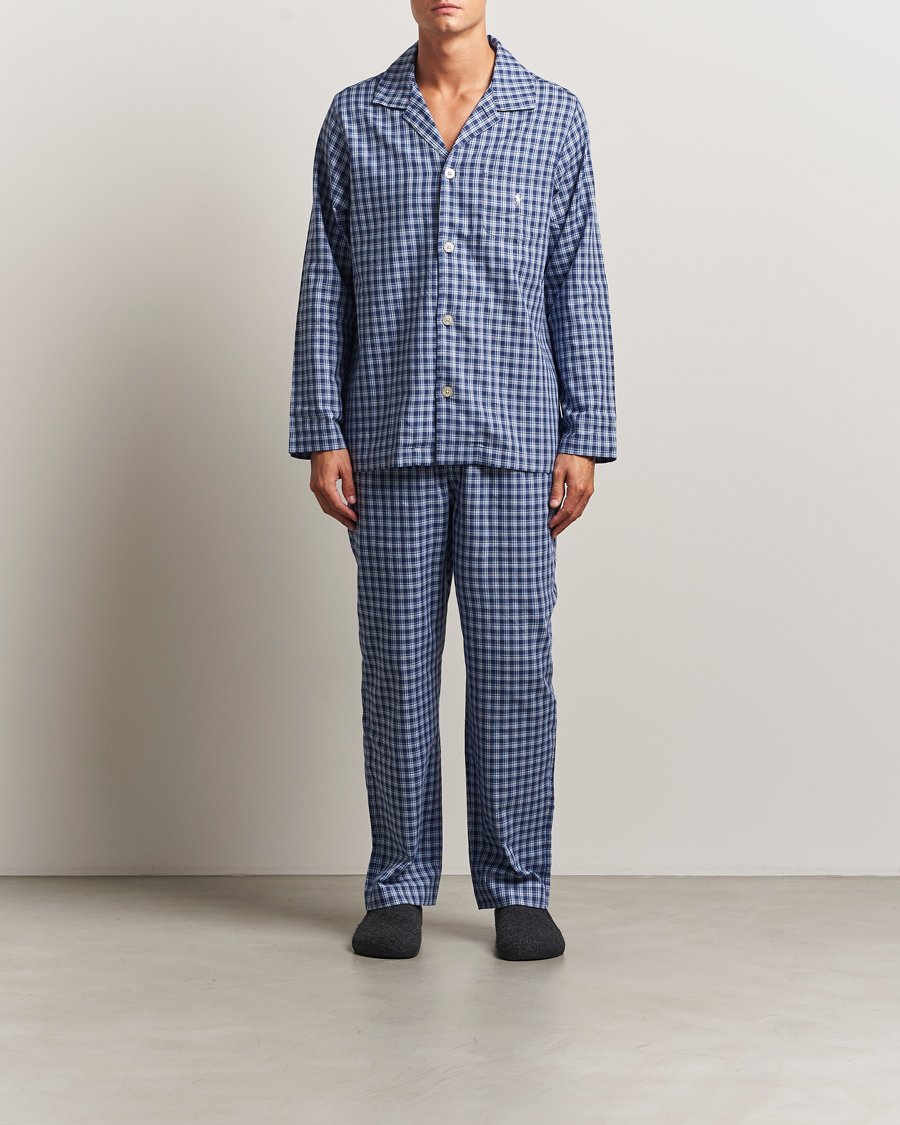 Mies | Yöpuvut ja kylpytakit | Polo Ralph Lauren | Cotton Checked Pyjama Set Navy