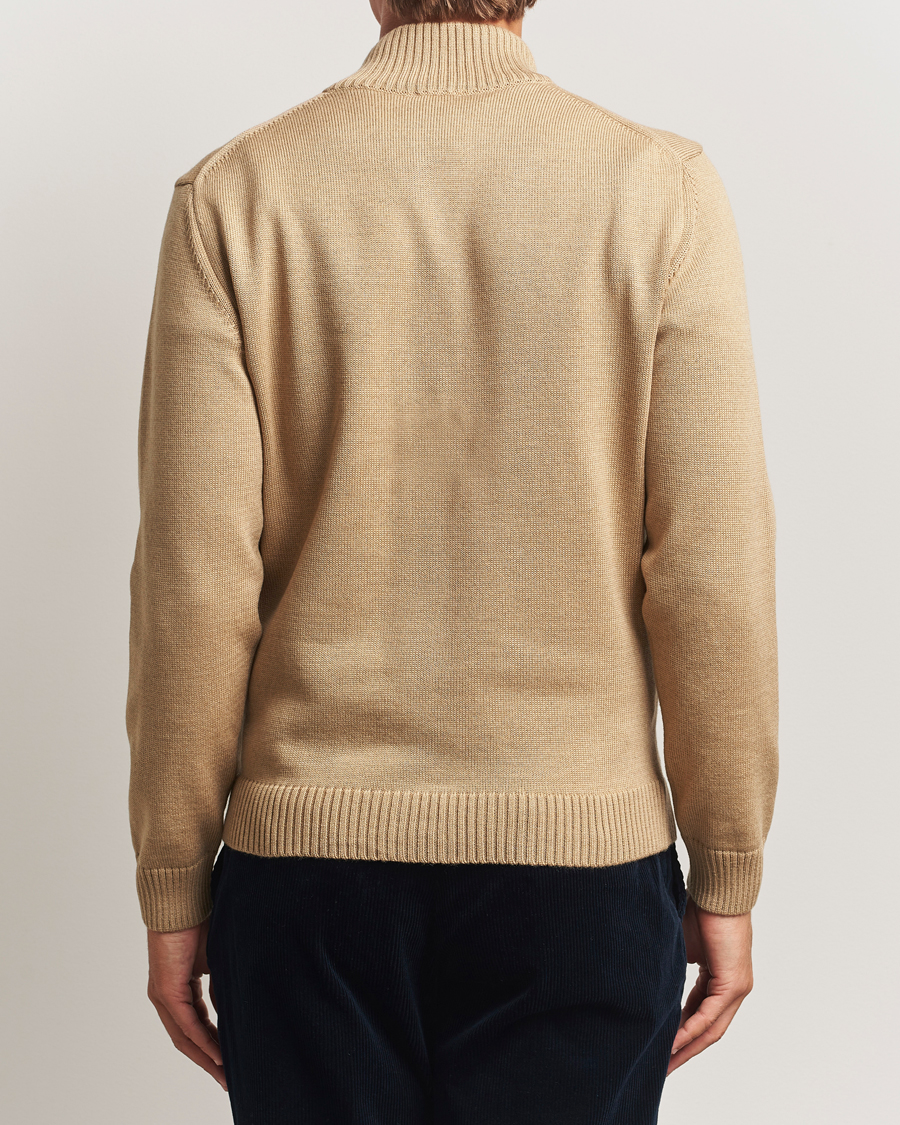 Mies | Puserot | Stenströms | Chunky Knitted Merino Cardigan Beige