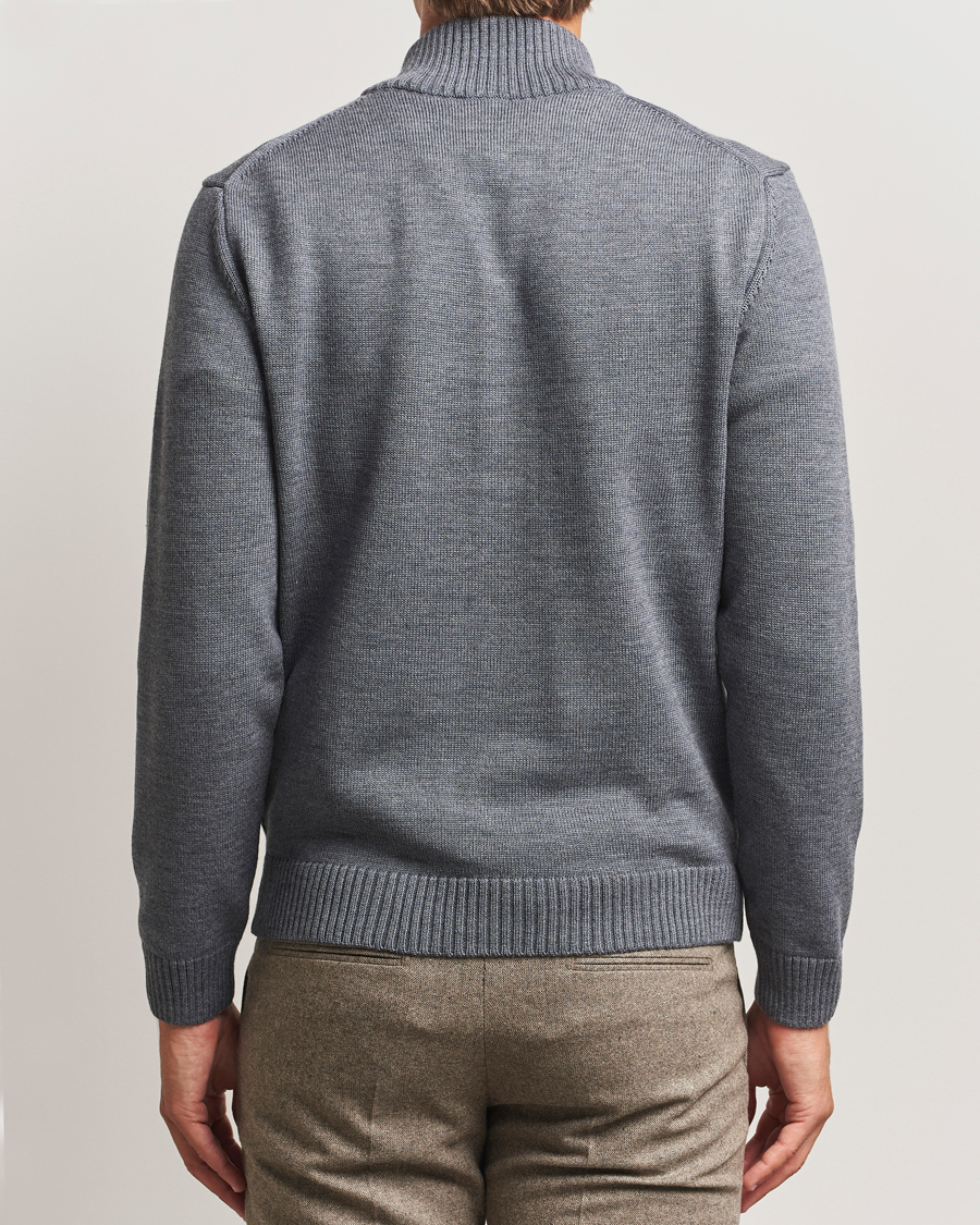 Mies | Puserot | Stenströms | Chunky Knitted Merino Cardigan Grey