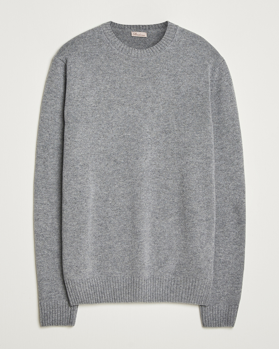 Mies | Puserot | Stenströms | Brushed Merino Crew Neck Grey