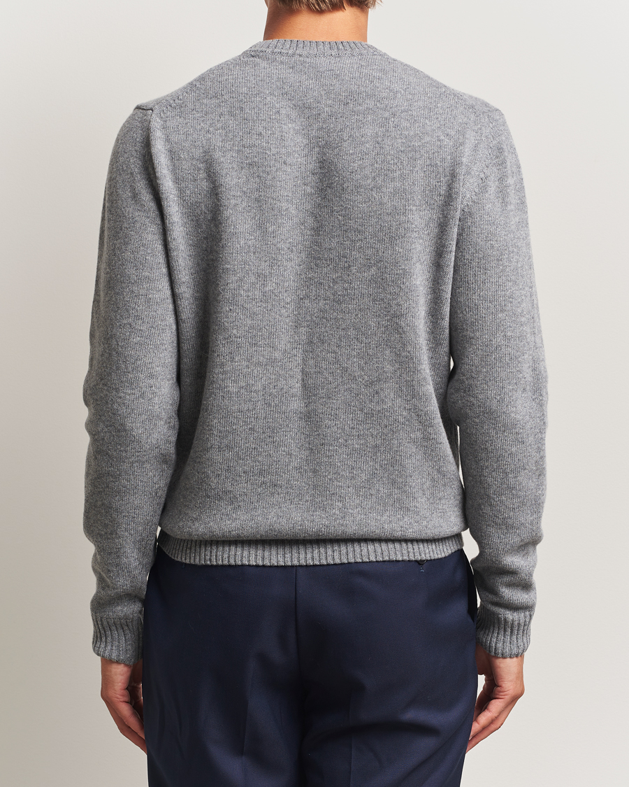 Mies | Puserot | Stenströms | Brushed Merino Crew Neck Grey