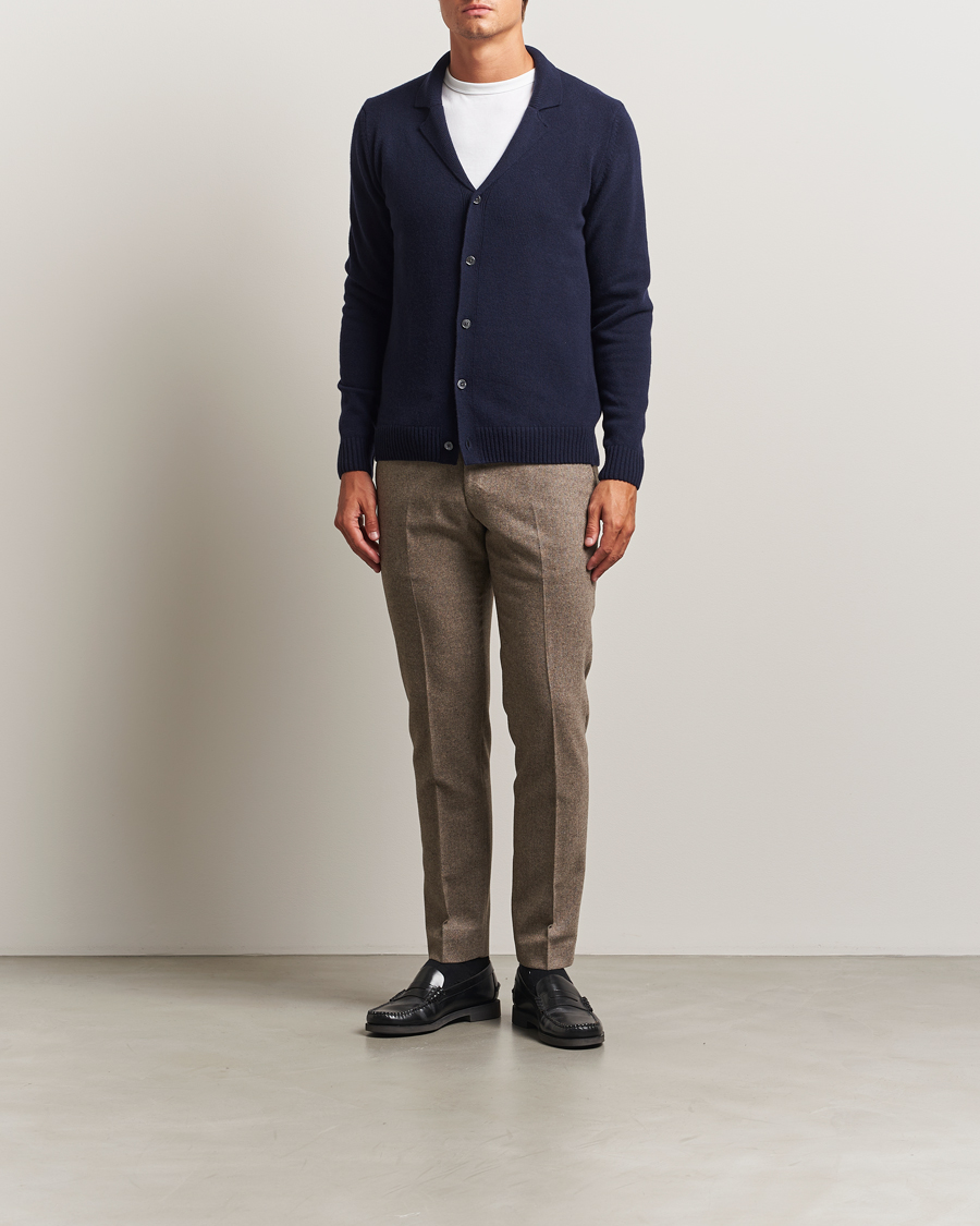 Mies | Puserot | Stenströms | Brushed Merino Cardigan Navy