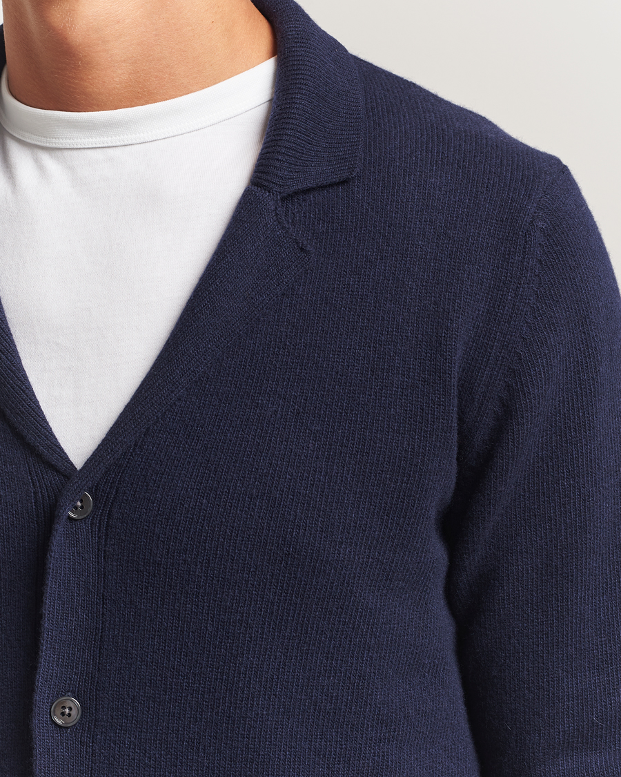 Mies | Puserot | Stenströms | Brushed Merino Cardigan Navy