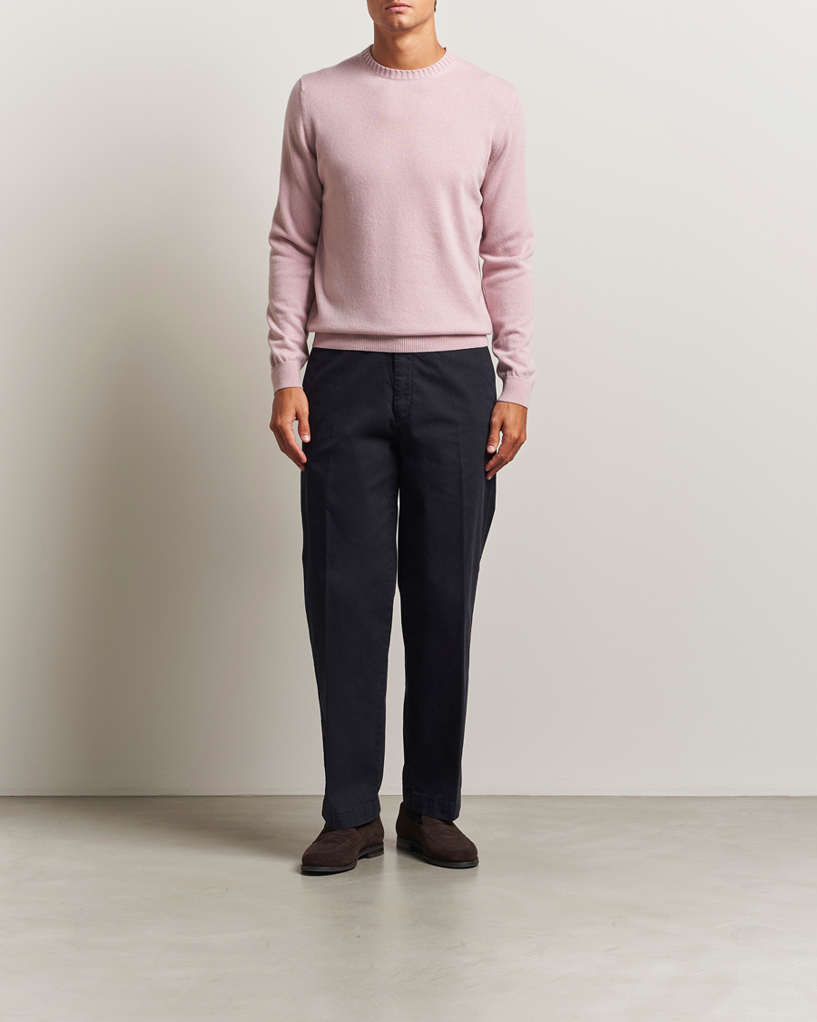 Mies | Puserot | Stenströms | Cashmere Crewneck Dusty Pink