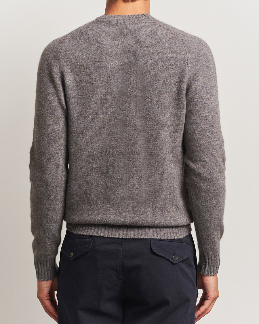 Mies | Puserot | Stenströms | Knitted Yak/Merino Crew Neck Grey